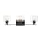 Designers Fountain Vibrato 24in 3-Light Matte Black Transitional Indoor Vanity Light with Clear Glass Shades D285M-3B-MB - alternate 1